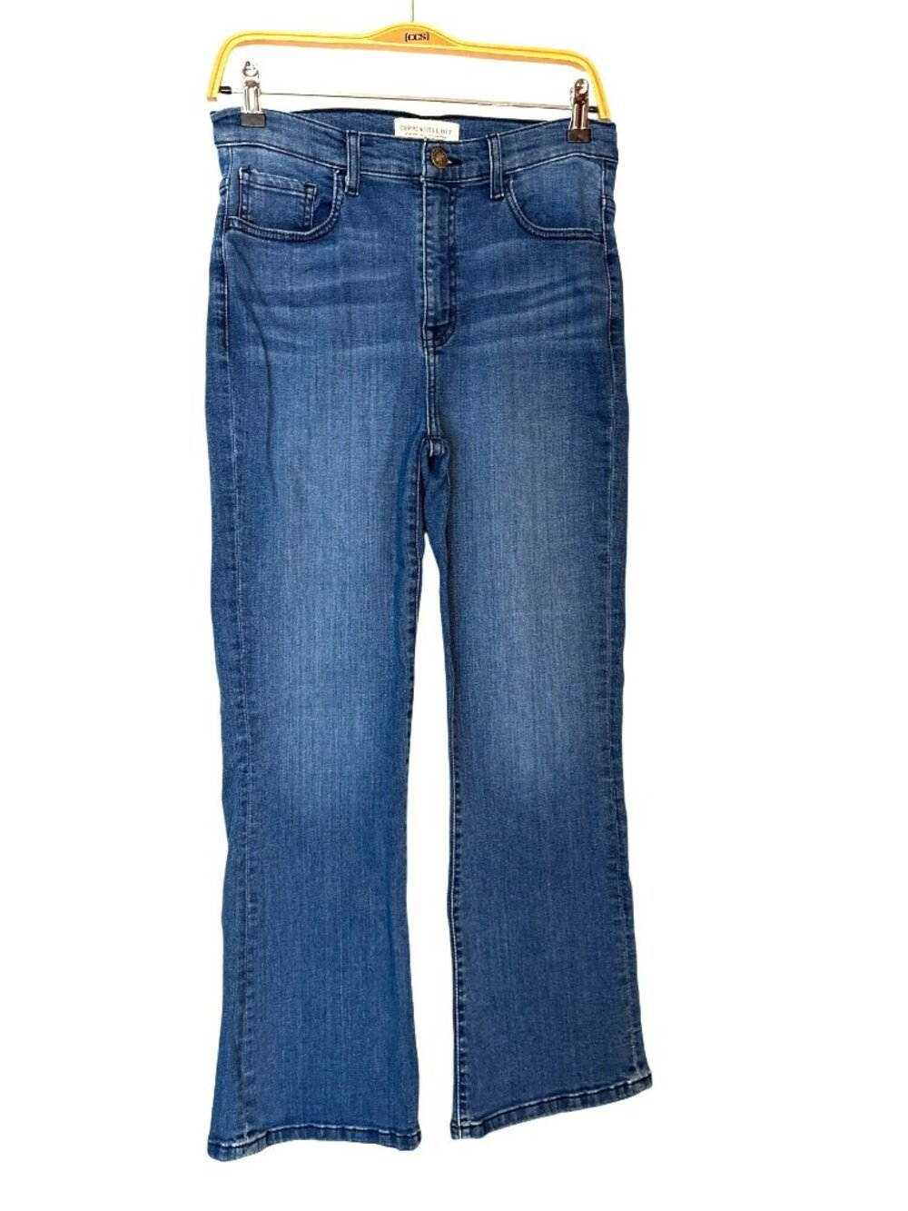 Current/Elliott The Boulevard High-Rise Cropped Bootcut Jeans Vista Size 28